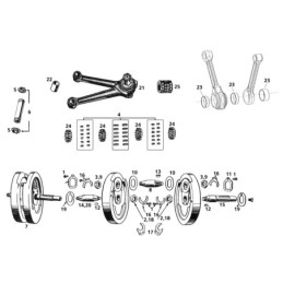 Pieces de rechange de vilebrequin pour 45ci & big twin lateral 237628