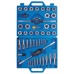 Ensemble tarauds et filieres 45 pièces unc et unf 754701
