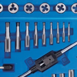 Ensemble tarauds et filieres 45 pièces unc et unf 754701