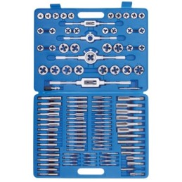 Jeu de tarauds et filieres metriques/pouces, 110 pieces 754702
