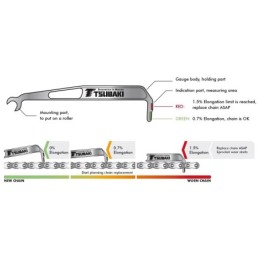 Outil tsubaki de mesure d’usure de chaine 711779