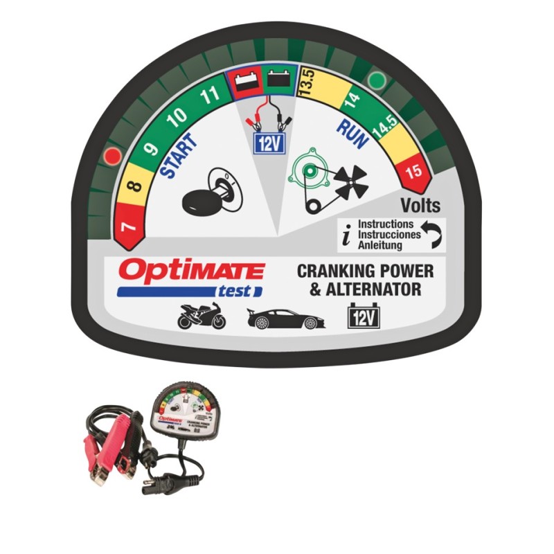 Testeur de batteries et alternateurs optimate 743774