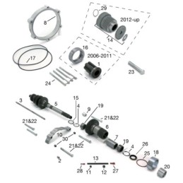 Kits de deport de primaire boite 6 softail 2007-2017 & dyna 2006-2017 701952