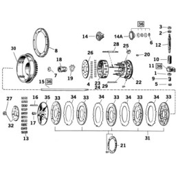 Pieces d'embrayage pour big twin 1936-debut 1984 144457