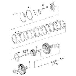 Pieces d'embrayage pour modeles k 1952-1956 et sportster ironhead 1957-1970 022374