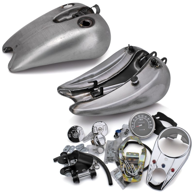 Reservoir rallonge une piece avec console et compteur pour sportster 011613