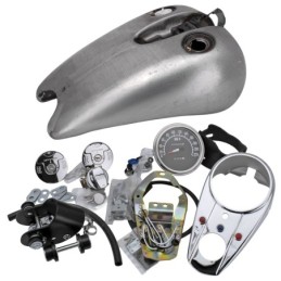 Reservoir rallonge une piece avec console et compteur pour sportster 011613
