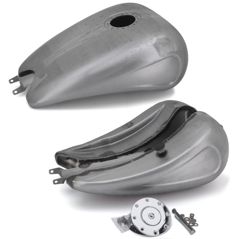 Reservoir une piece rallonge 2" avec empreintes pour sportster 012825