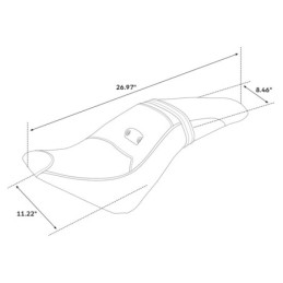Selle plissee 2 parties c.c. rider pour indian scout 770800