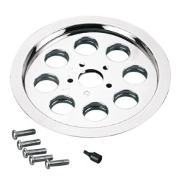 Inserts de poulie arriere chromes a 8 trous 301655