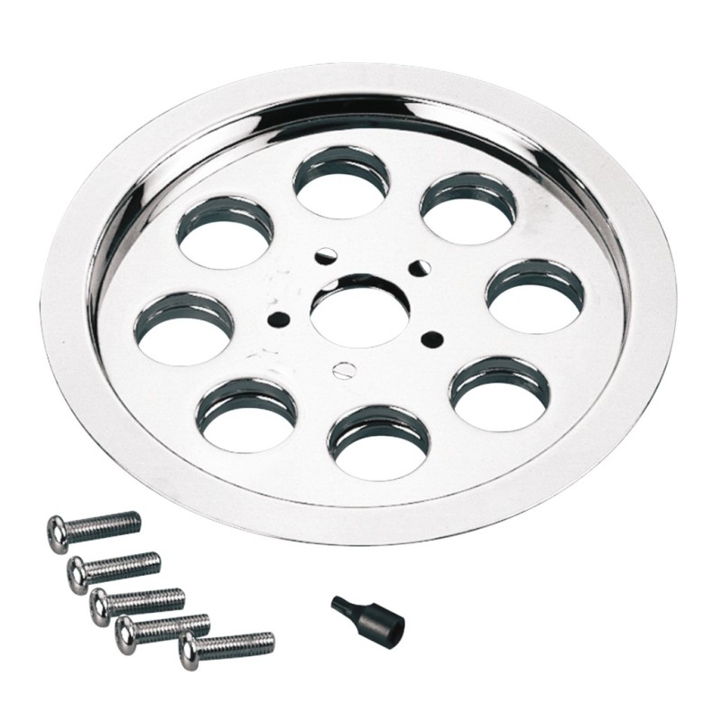 Inserts de poulie arriere chromes a 8 trous 301655