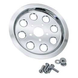 Inserts de poulie arriere chromes a 8 trous 302039