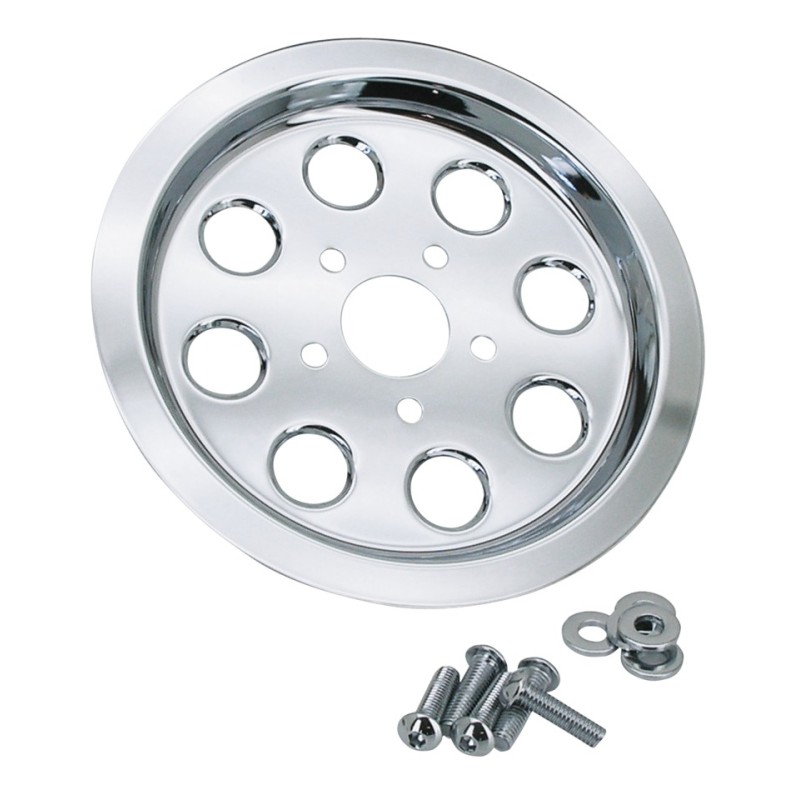 Inserts de poulie arriere chromes a 8 trous 302039