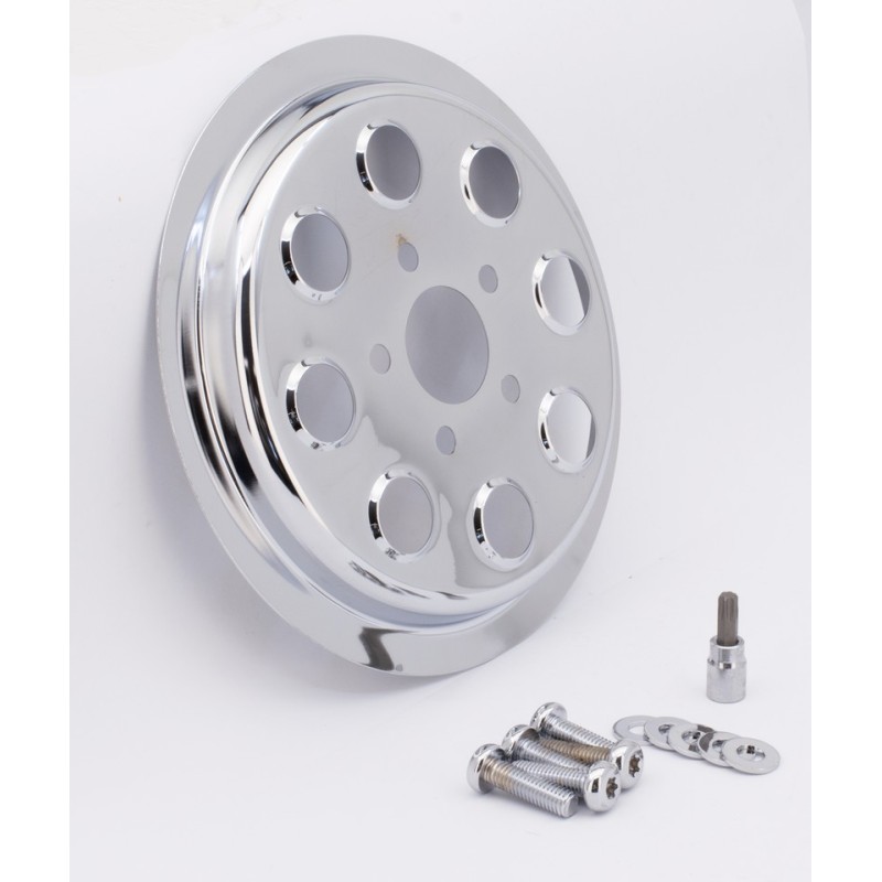 Inserts de poulie arriere chromes a 8 trous 302040