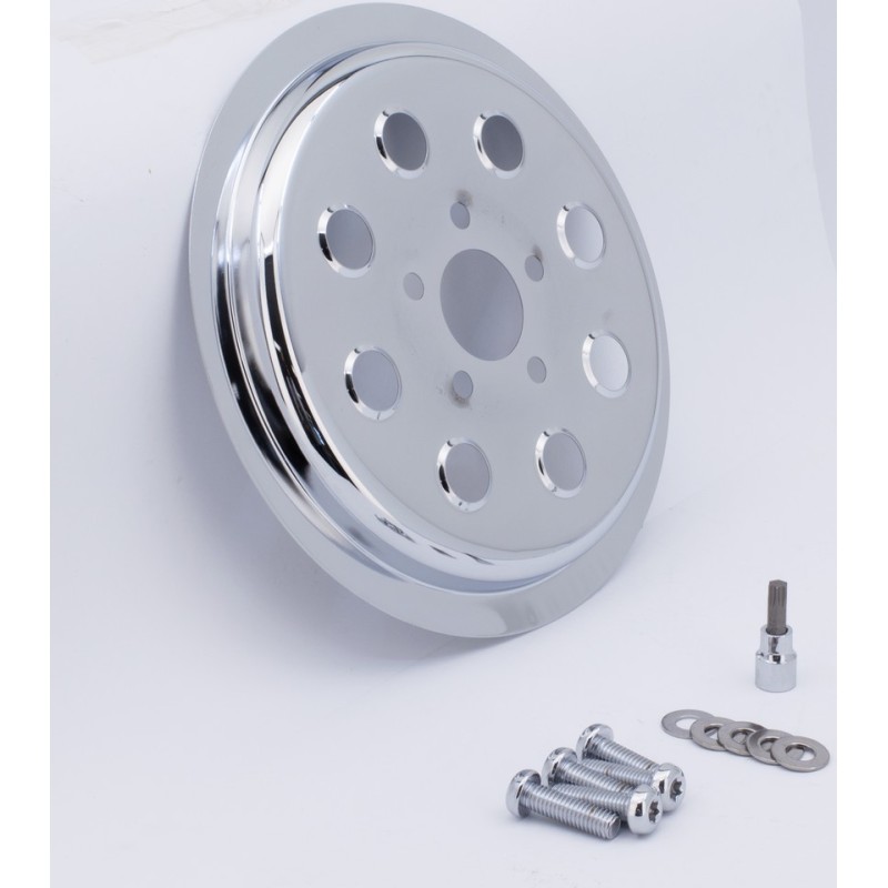 Inserts de poulie arriere chromes a 8 trous 302065