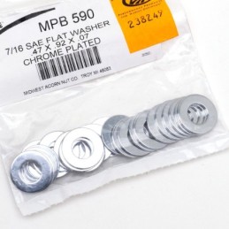 Assortiment de rondelles plates chromees 238249
