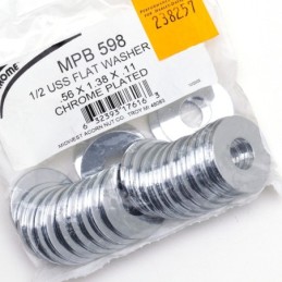 Assortiment de rondelles plates chromees 238257