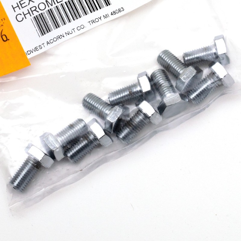Assortiment de vis a tête hexagonale chromees 233256