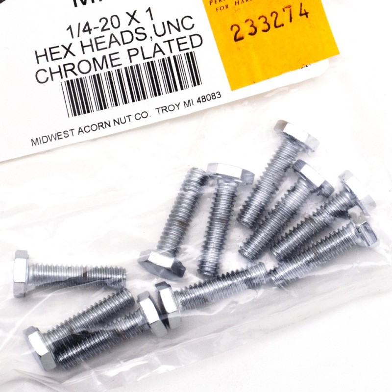 Assortiment de vis a tête hexagonale chromees 233274