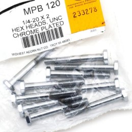 Assortiment de vis a tête hexagonale chromees 233278