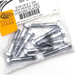 Assortiment de vis a tête hexagonale chromees 233286