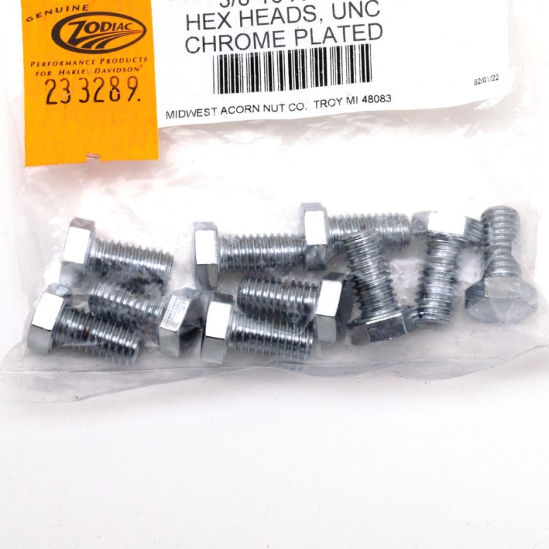 Assortiment de vis a tête hexagonale chromees 233289