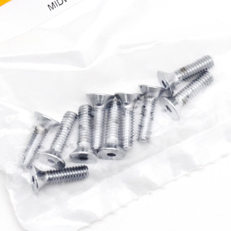 Assortiment de vis a tete plate fraisee chromees 238222