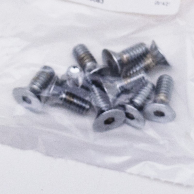 Assortiment de vis a tete plate fraisee chromees 238230