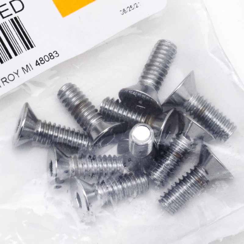 Assortiment de vis a tete plate fraisee chromees 238231