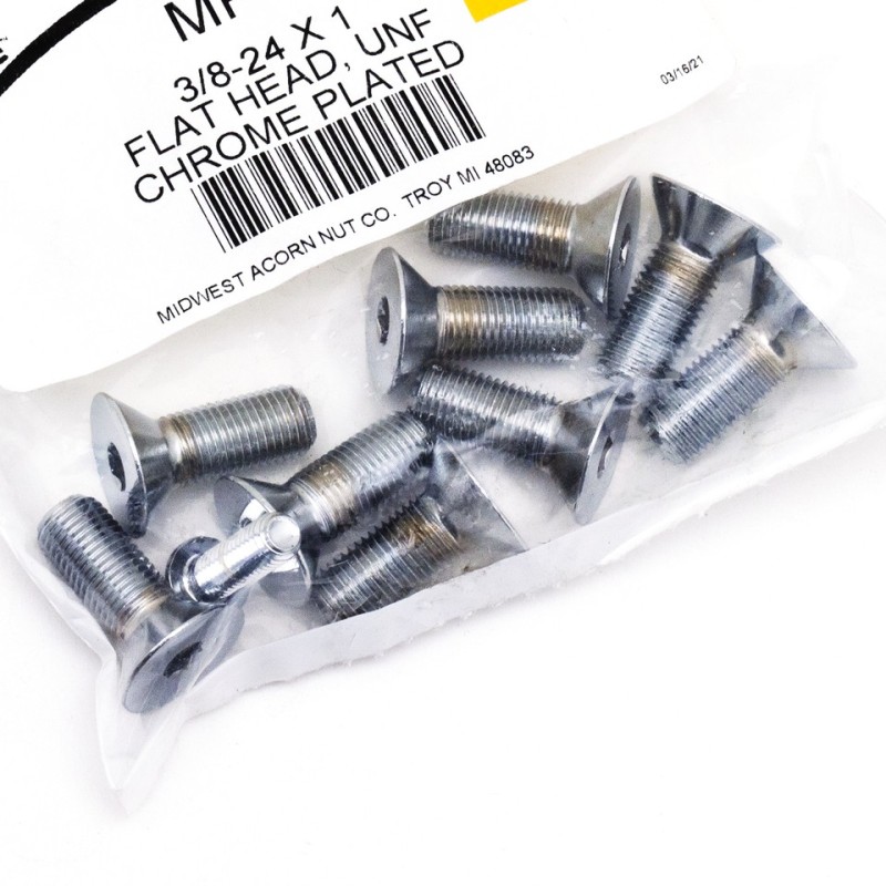 Assortiment de vis a tete plate fraisee chromees 238244