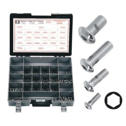 Assortiment de vis allen a tete bombee chromees 235718