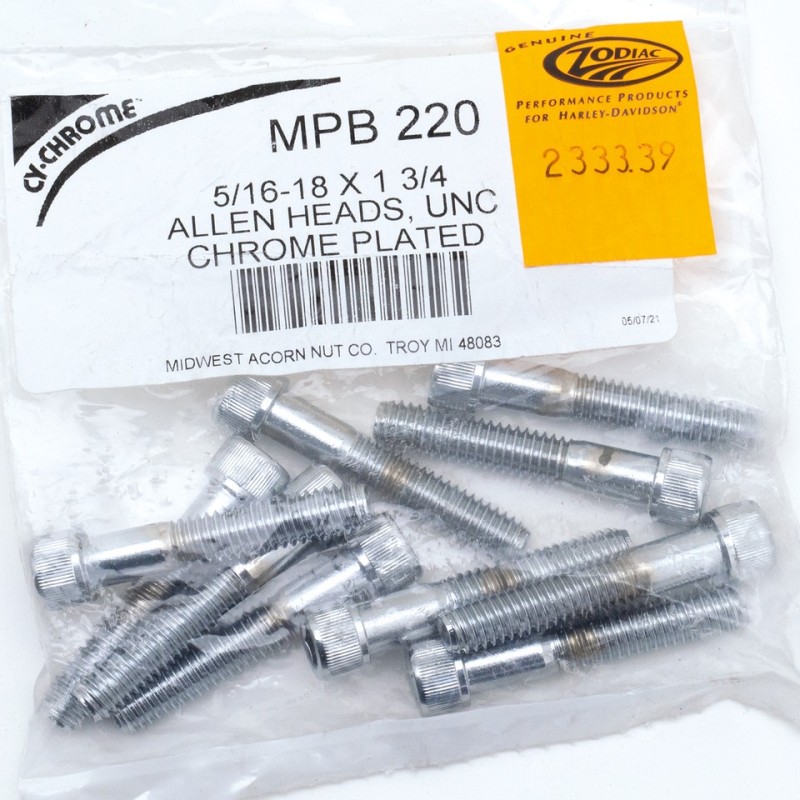 Assortiment de vis allen chromee crenelee 233339