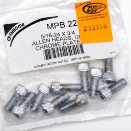 Assortiment de vis allen chromee crenelee 233358