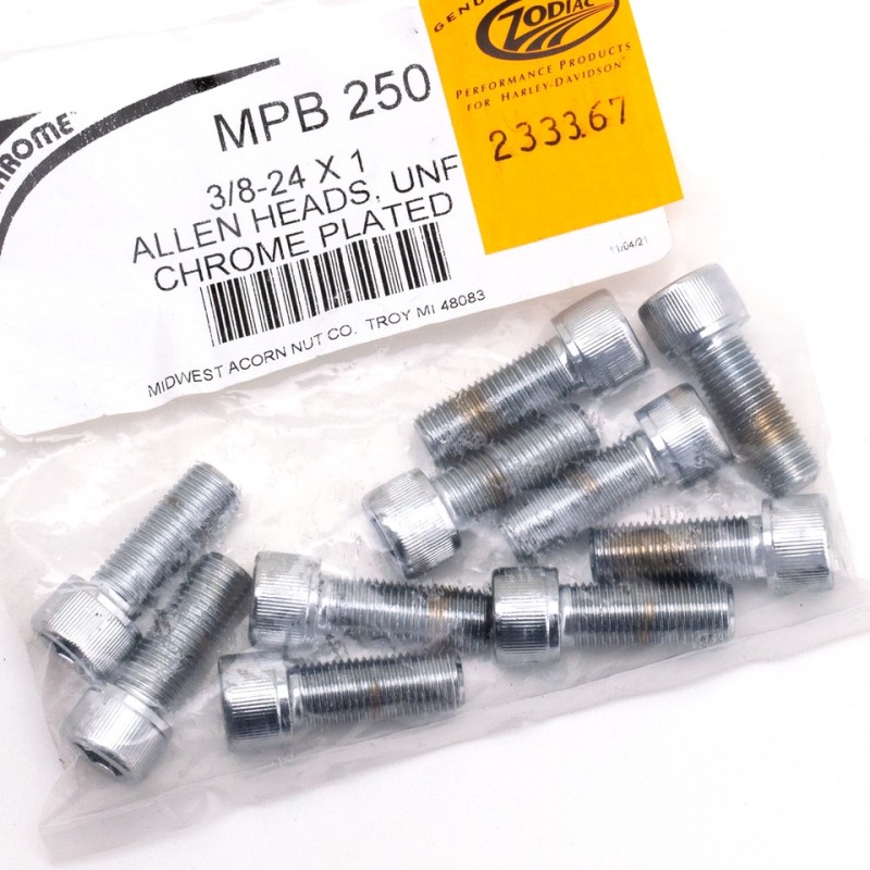 Assortiment de vis allen chromee crenelee 233367