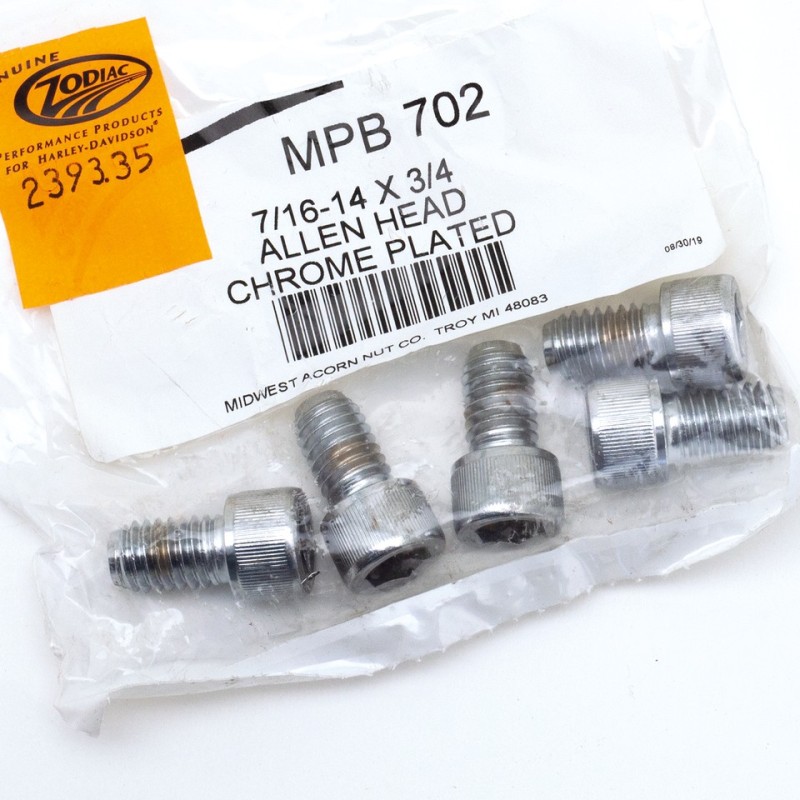 Assortiment de vis chromees a tête allen 239335