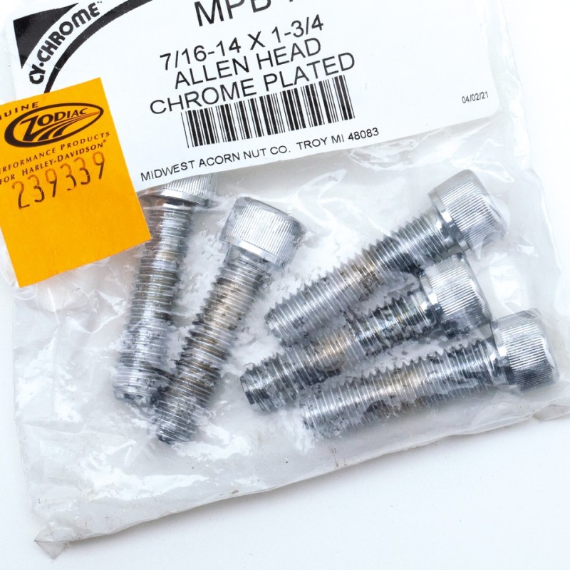 Assortiment de vis chromees a tête allen 239339
