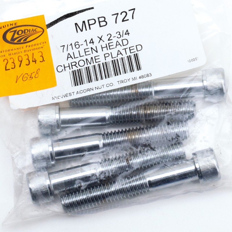 Assortiment de vis chromees a tête allen 239343
