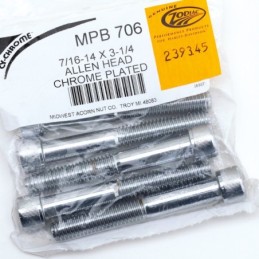 Assortiment de vis chromees a tête allen 239345