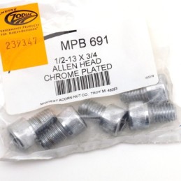 Assortiment de vis chromees a tête allen 1/2" unc 239347