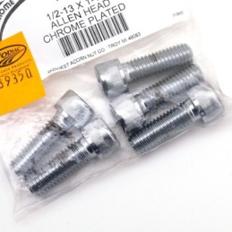Assortiment de vis chromees a tête allen 1/2" unc 239350