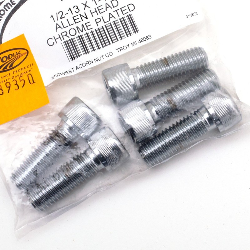 Assortiment de vis chromees a tête allen 1/2" unc 239350