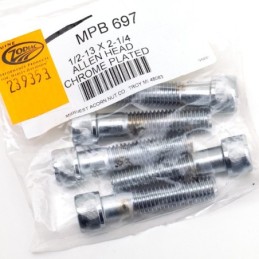 Assortiment de vis chromees a tête allen 1/2" unc 239353