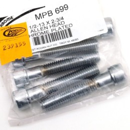 Assortiment de vis chromees a tête allen 1/2" unc 239355