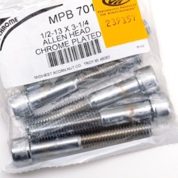 Assortiment de vis chromees a tête allen 1/2" unc 239357