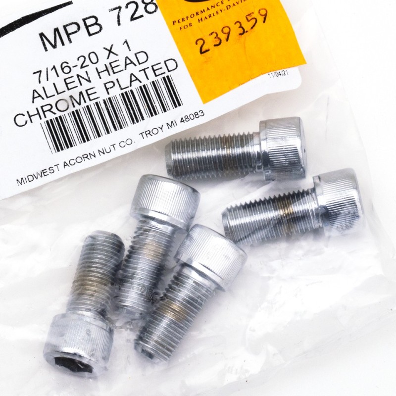 Assortiment de vis chromees a tête allen unf 239359