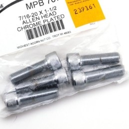 Assortiment de vis chromees a tête allen unf 239361