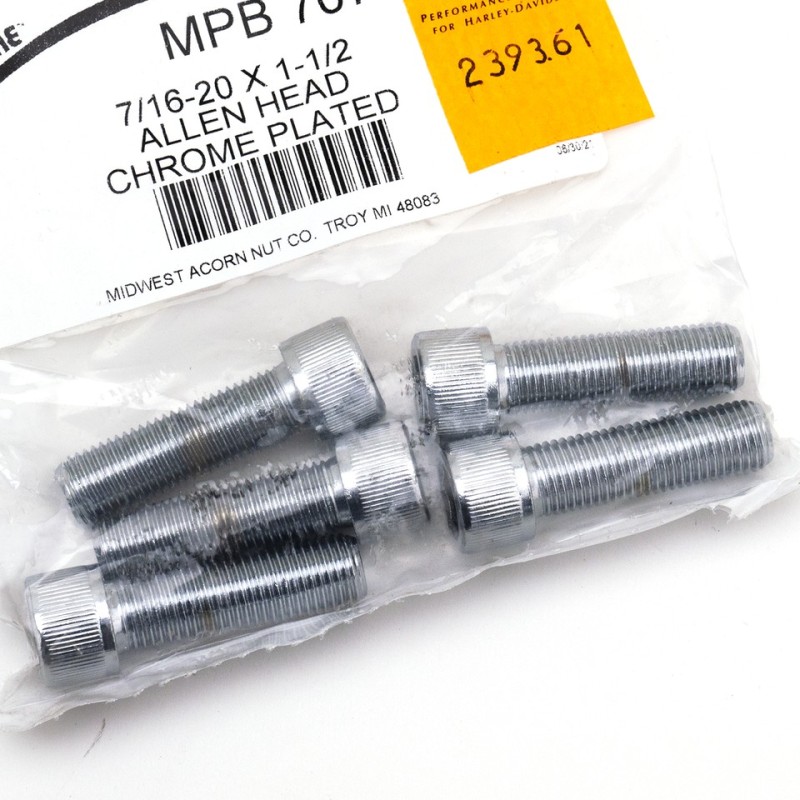 Assortiment de vis chromees a tête allen unf 239361