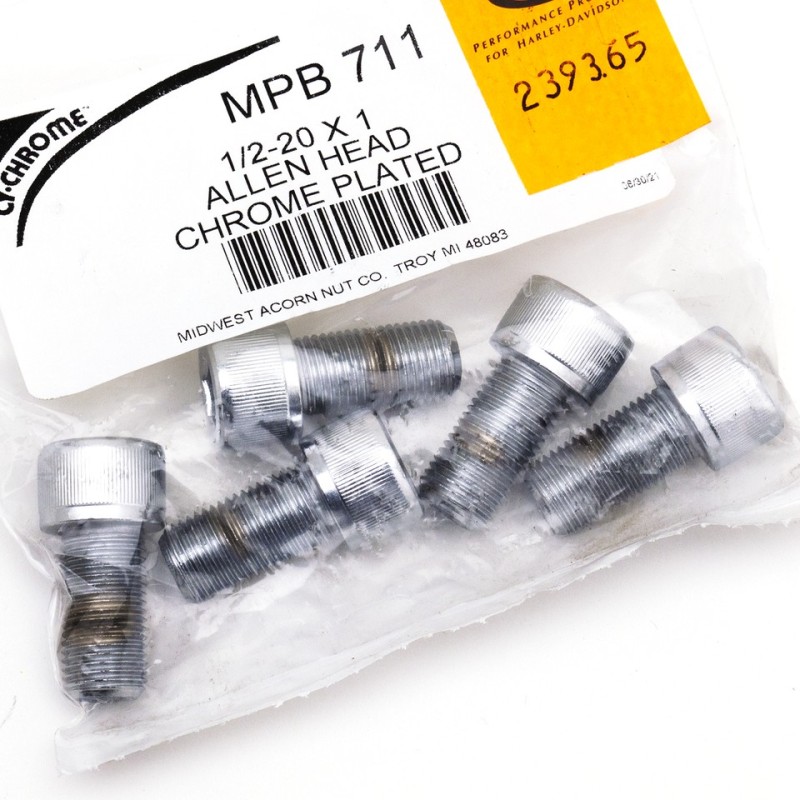 Assortiment de vis chromees a tête allen unf 239365