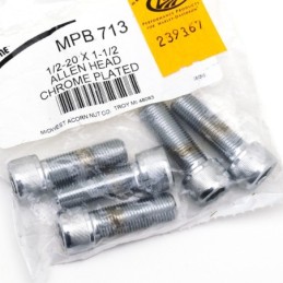 Assortiment de vis chromees a tête allen unf 239367