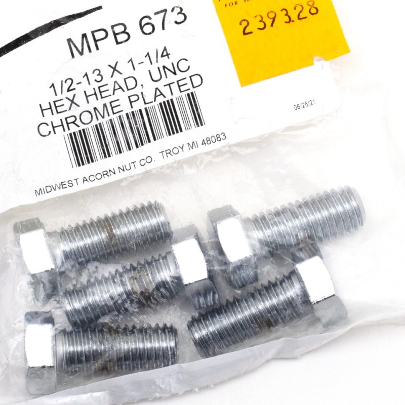 Assortiment de vis chromees a tete unc hexagonale 239328
